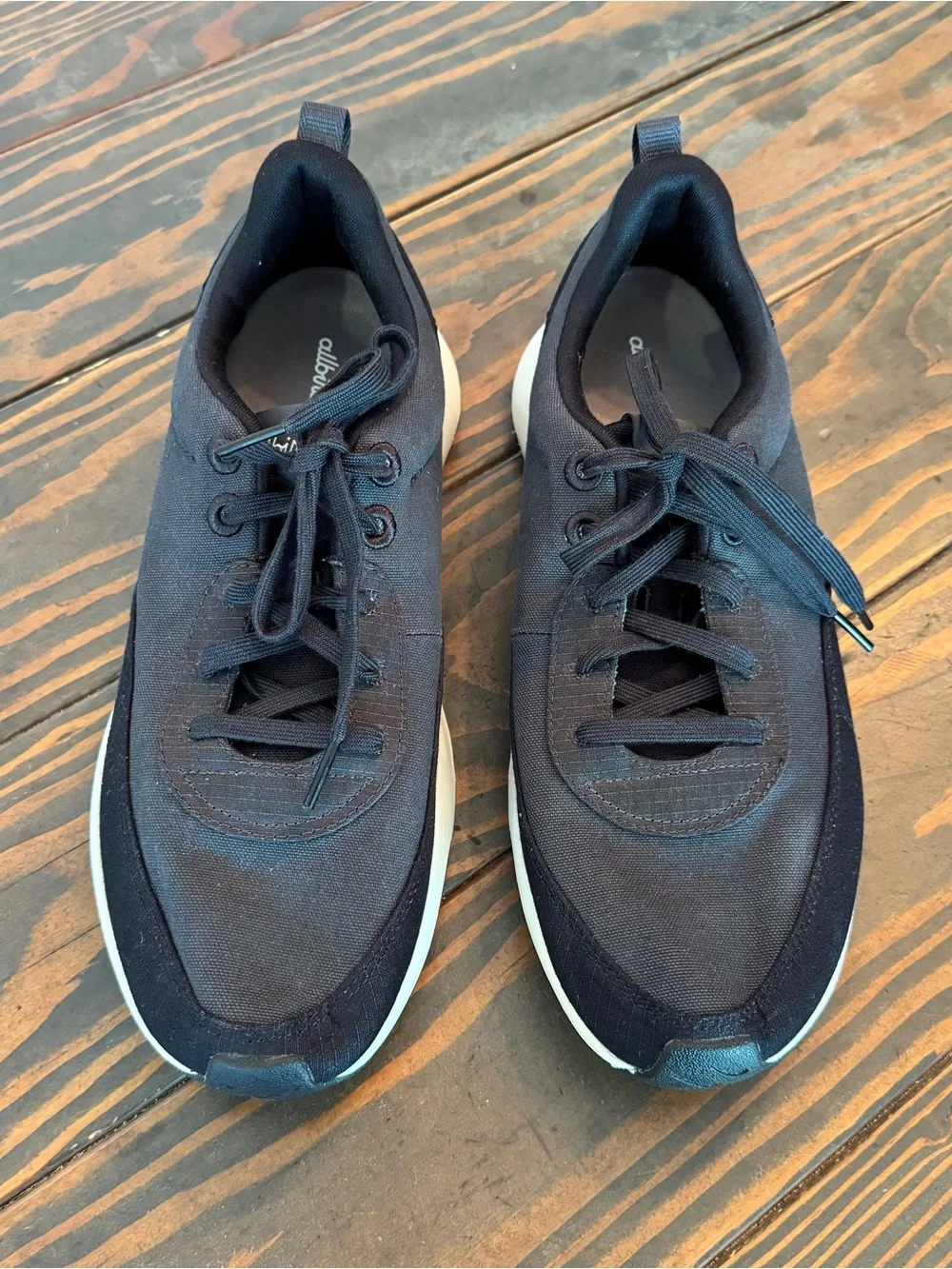 Allbirds Courier Men’s 12 Natural Black Dark Gray Retro Sneakers Shoes NWOB
